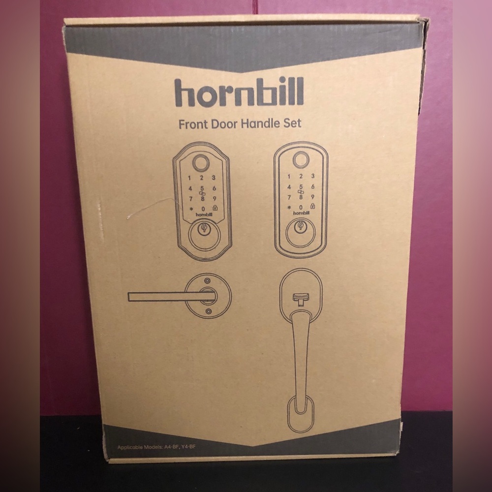 Hornbill Biometric Fingerprint Smart Lock with Front Door Handle